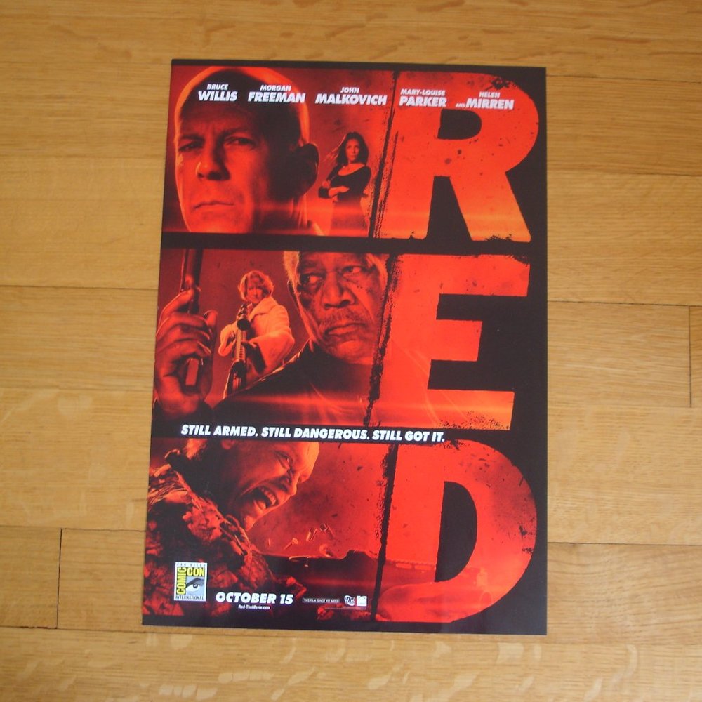 2/$12: RED Movie Poster Bruce Willis 11.5 x 17